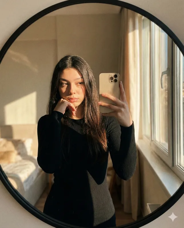 4K Ultra-HD Self Portrait - Round Mirror Reflection - Thumbnail 2