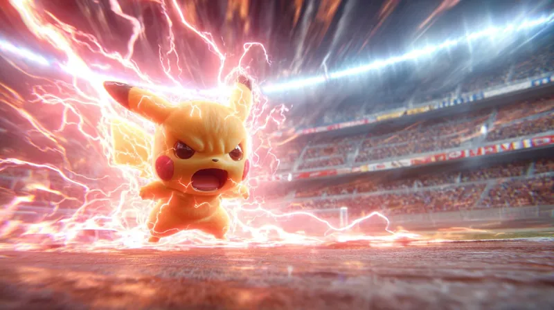 An epic scene of a chibi [character or pop culture figure + action description]