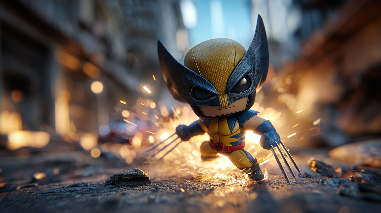 An epic scene of a chibi [character or pop culture figure + action description] - Thumbnail 3