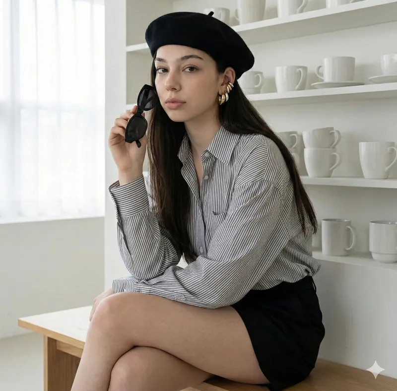 Chic Woman Portrait - White Shelf - Thumbnail 2