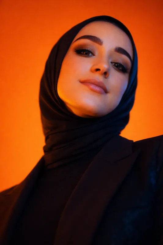 Cinematic Editorial Hijab Portrait
