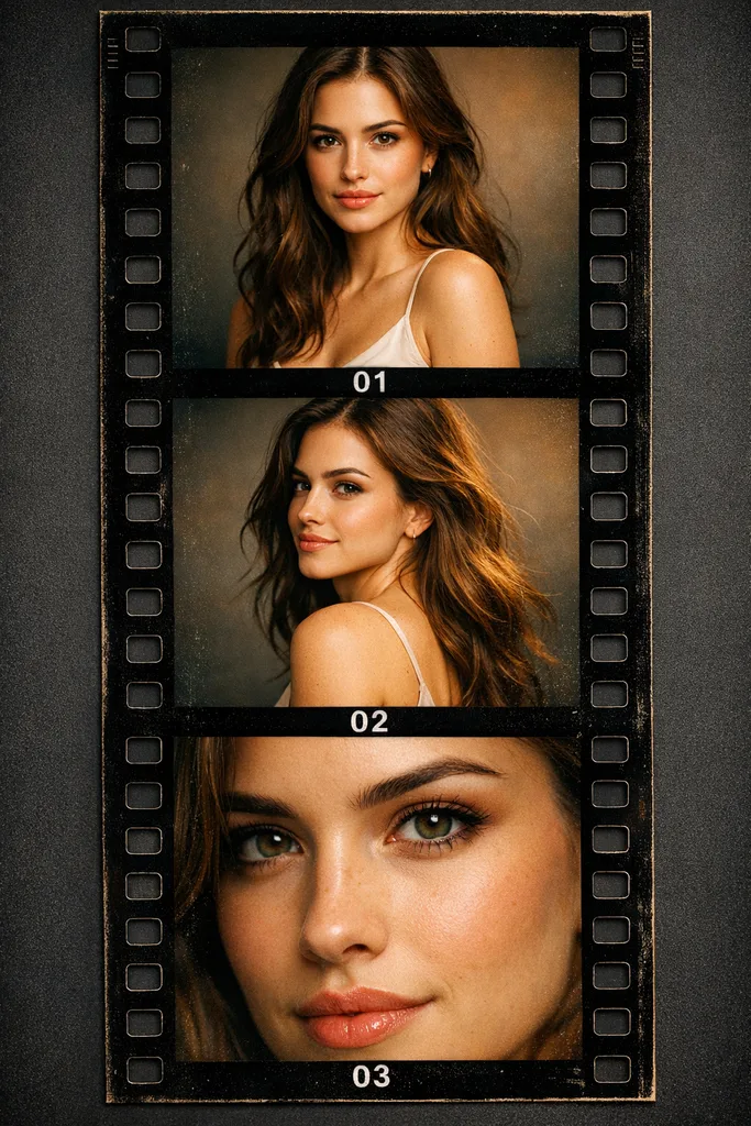 Cinematic Film Strip AI Photo Prompt