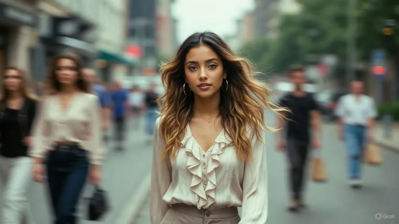 Cinematic Street Photography - Stylish Woman in Motion - Thumbnail 4