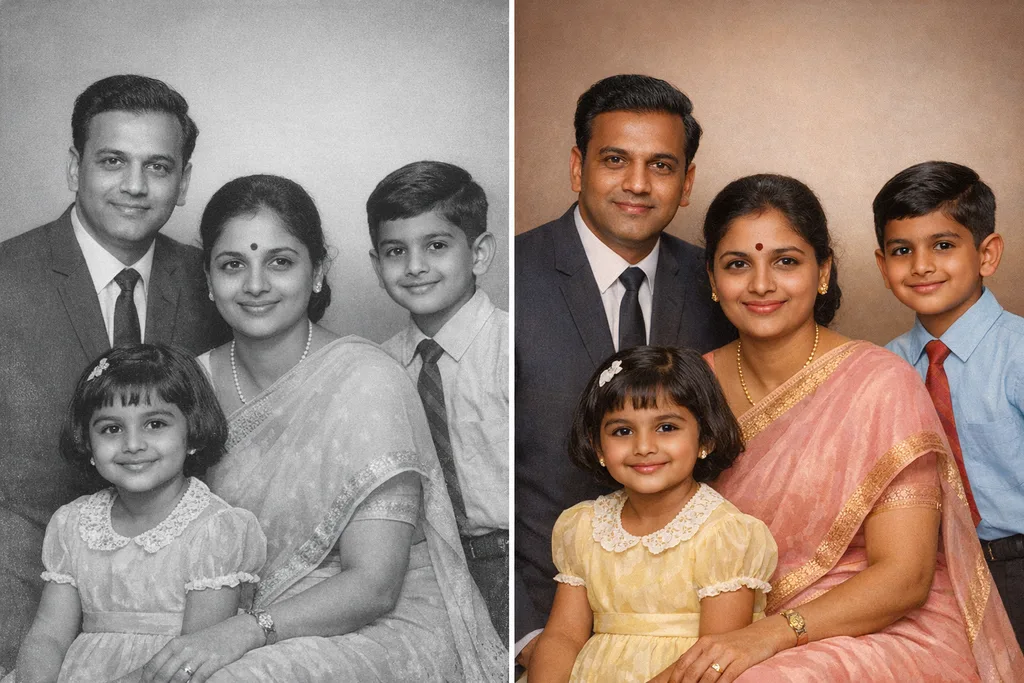 Colorize Black and White Photo Gemini Prompt