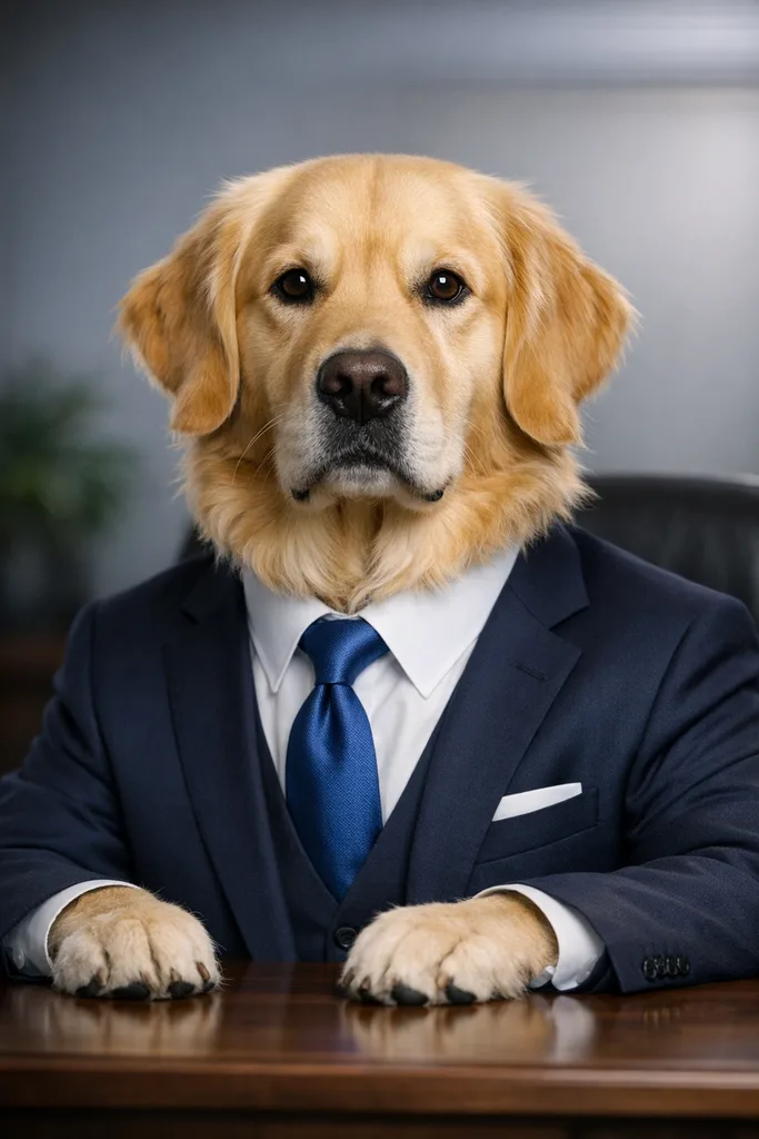 Corporate Pet Headshot AI Photo Prompt - LinkedIn Style