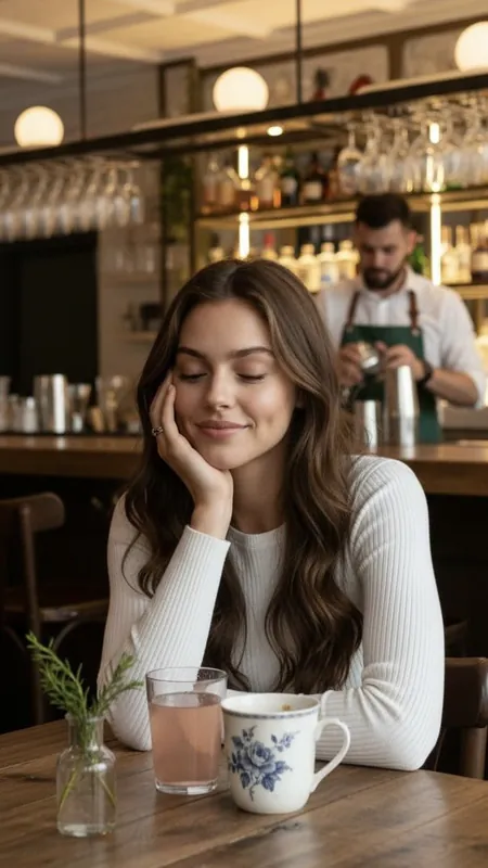 Cozy Café Portrait Peaceful