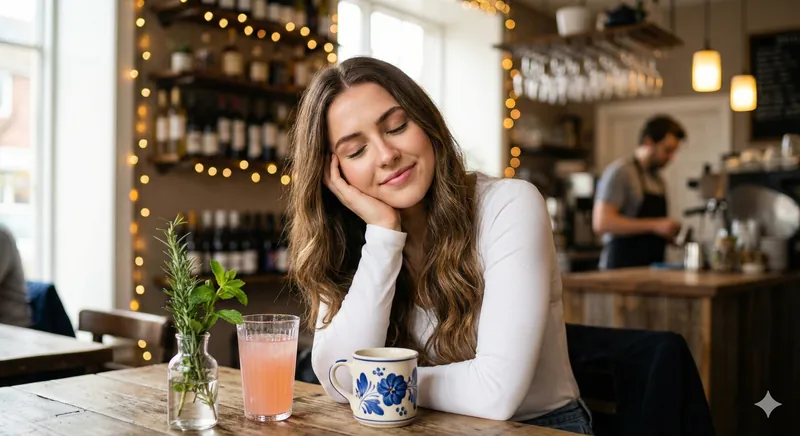 Cozy Café Portrait Peaceful - Thumbnail 2