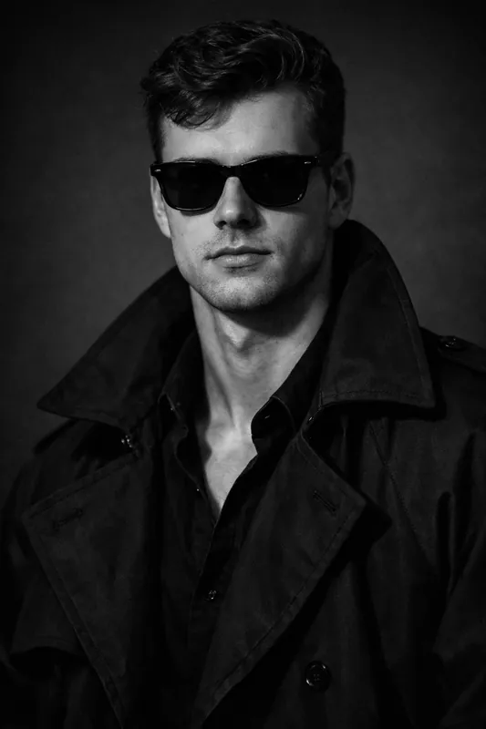 Dark Aura Cinematic Man Portrait