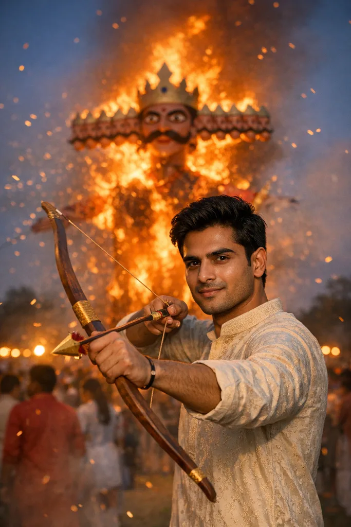 Dussehra Celebration AI Photo Editing Prompt - Gemini