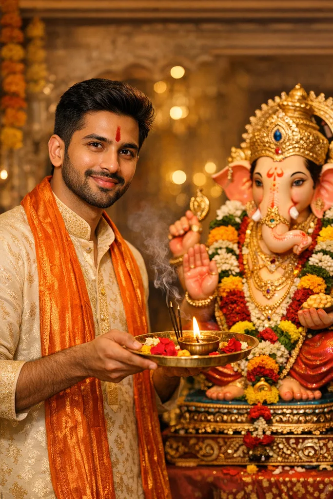 Ganesh Chaturthi AI Photo Editing Prompt - Gemini Devotional