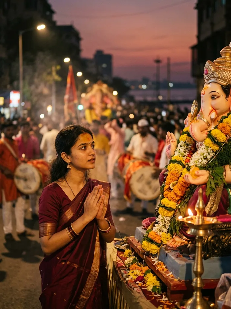 Ganesh Visarjan AI Photo Prompt