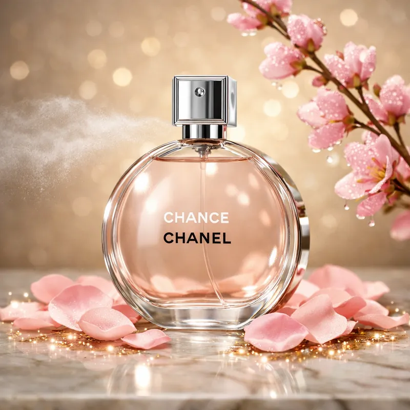 Hyper-Realistic Chanel Perfume Product Photography