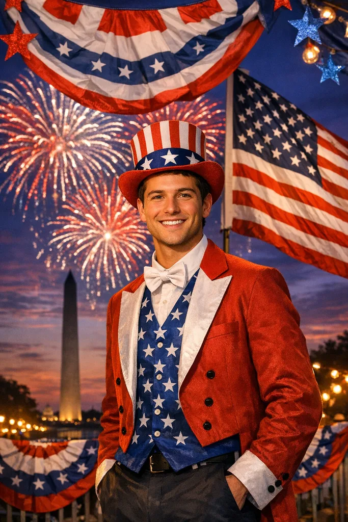 Independence Day USA 2026 AI Photo Prompt โ Fireworks & Stars and Stripes