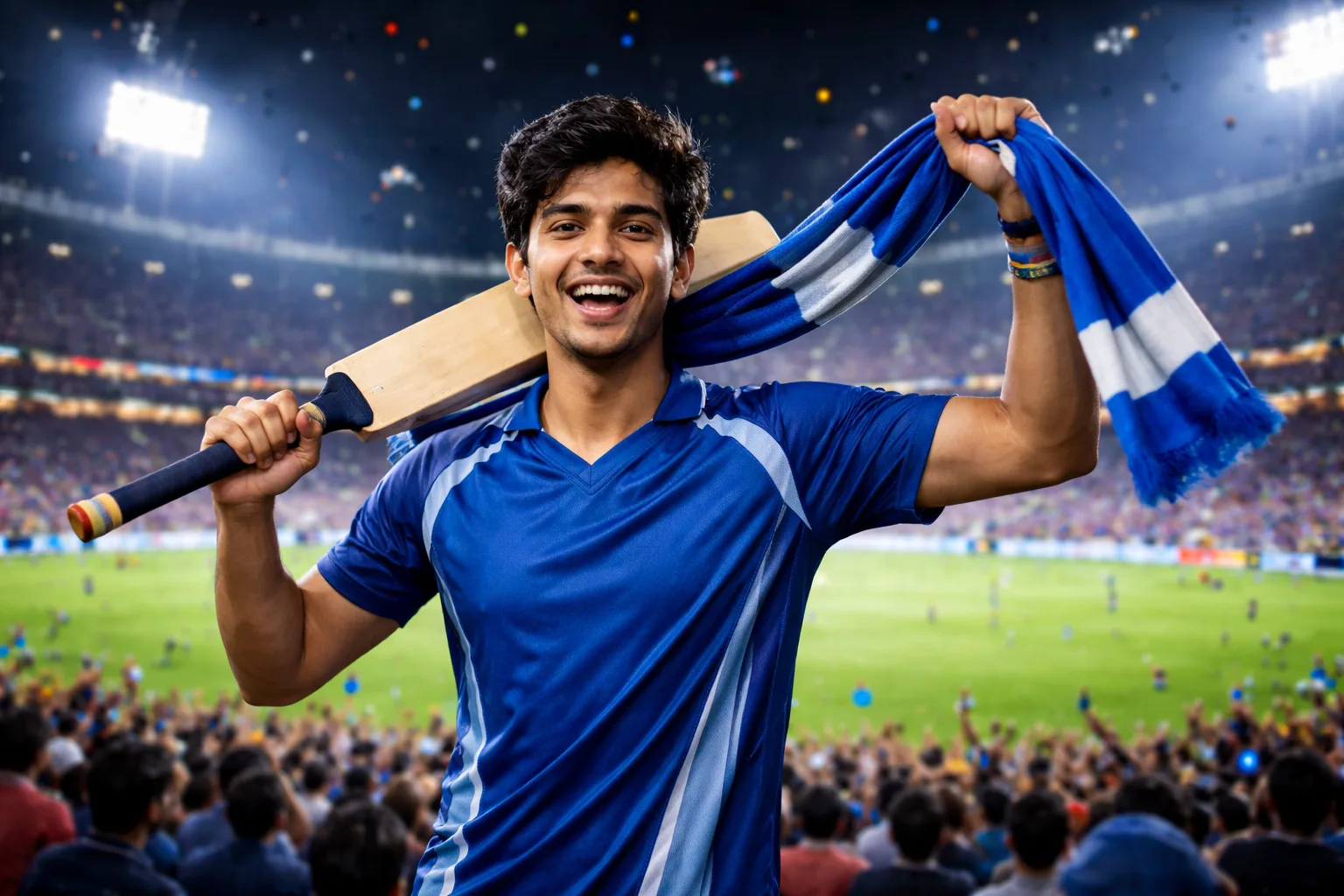 IPL Fan Cricket Stadium Photo Prompt - Gemini AI Image Edit