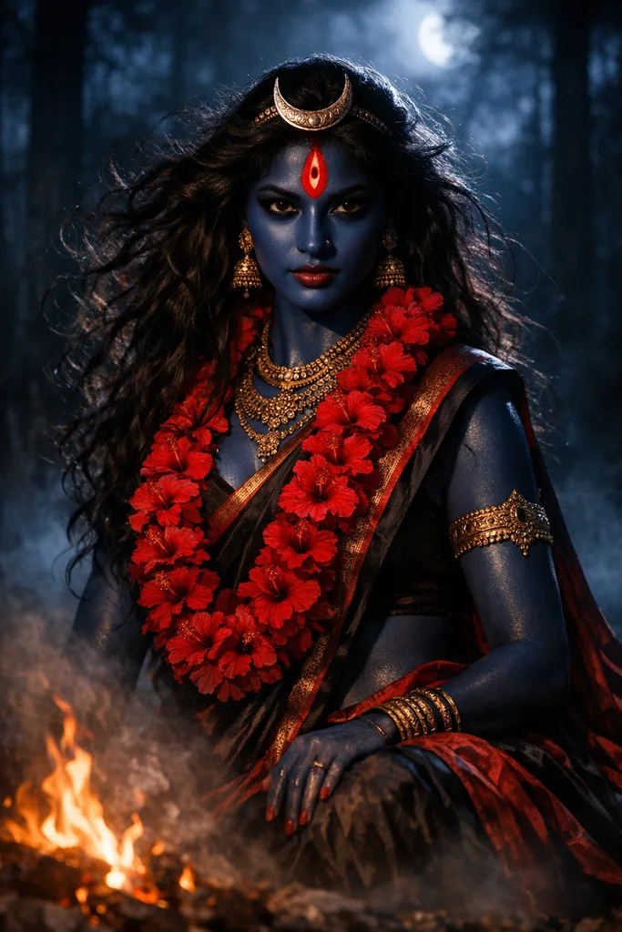 Kali Maa AI Photo Prompt — Cinematic Devotional Portrait