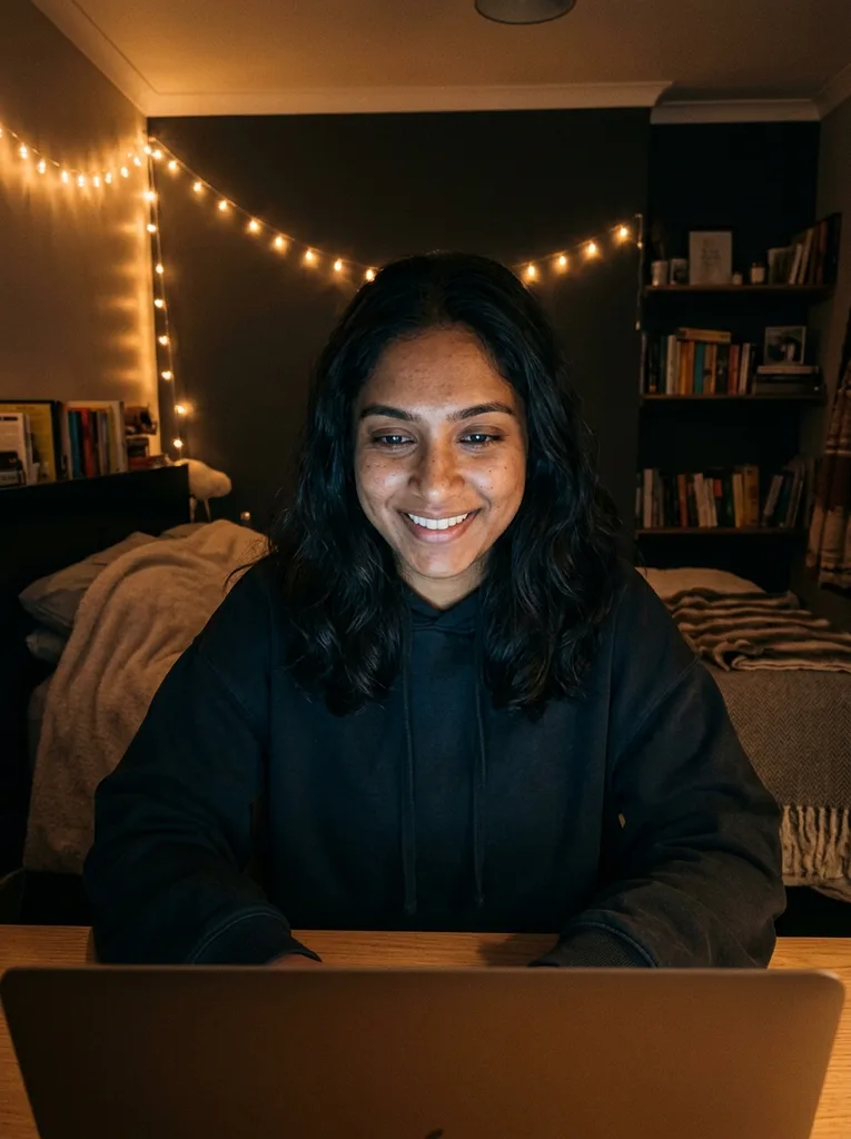 MacBook Mirror Selfie — Gemini AI Photo Prompt