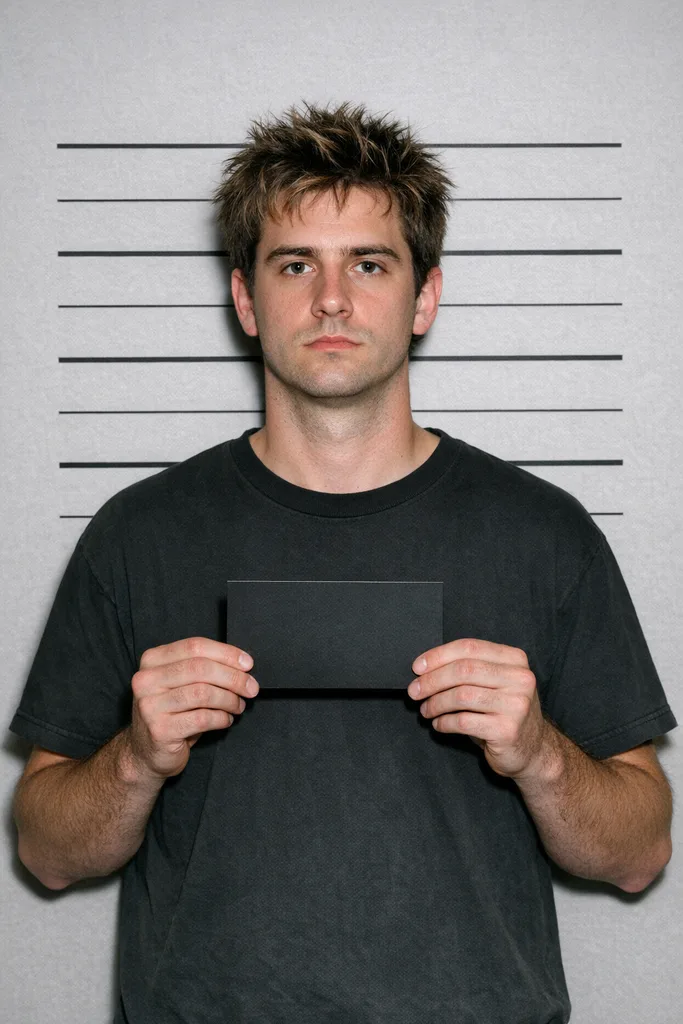 Mugshot Portrait AI Photo Prompt