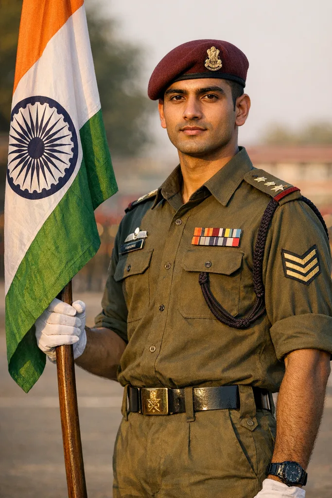 Photo as Indian Army Soldier - Uniform Gemini AI Prompt