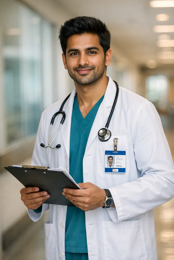 Photo as Doctor - White Coat Hospital Gemini AI Prompt