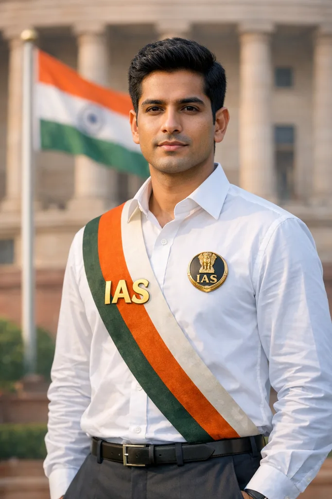 Photo as IAS Officer - Aspirational Uniform Gemini AI Prompt
