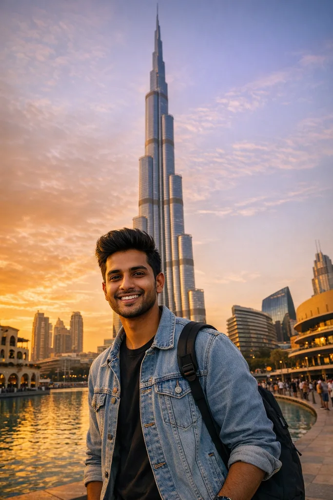 Photo at Burj Khalifa - Dubai Travel Gemini AI Prompt
