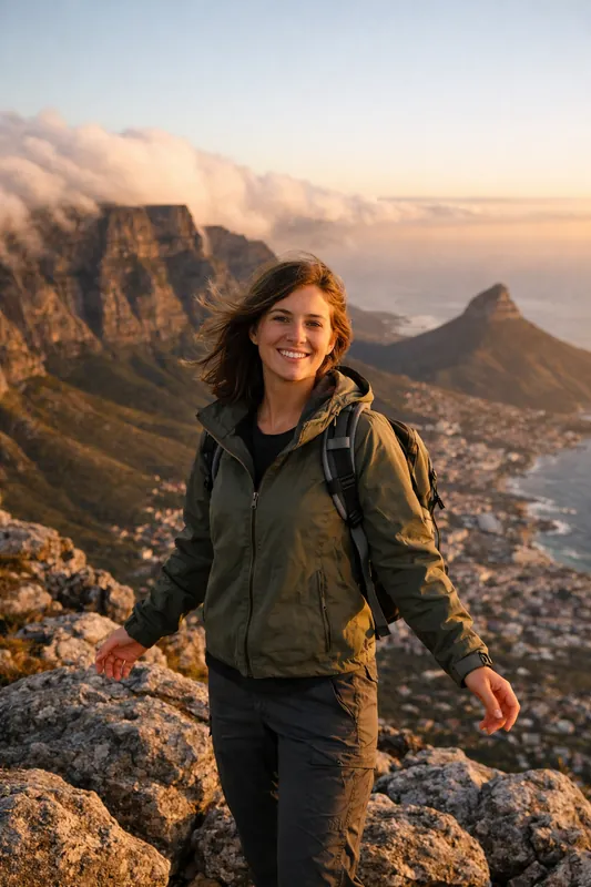 Photo at Table Mountain - Cape Town Travel AI Prompt