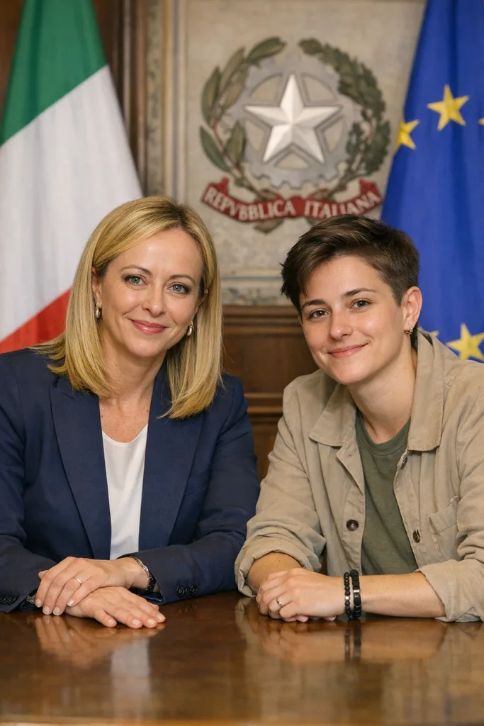 Photo with Giorgia Meloni - Italian PM Gemini AI Prompt