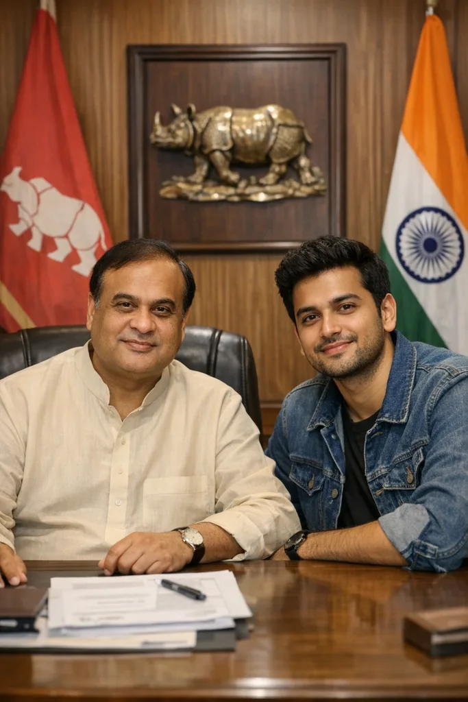 Photo with Himanta Biswa Sarma - Assam CM Gemini AI Prompt