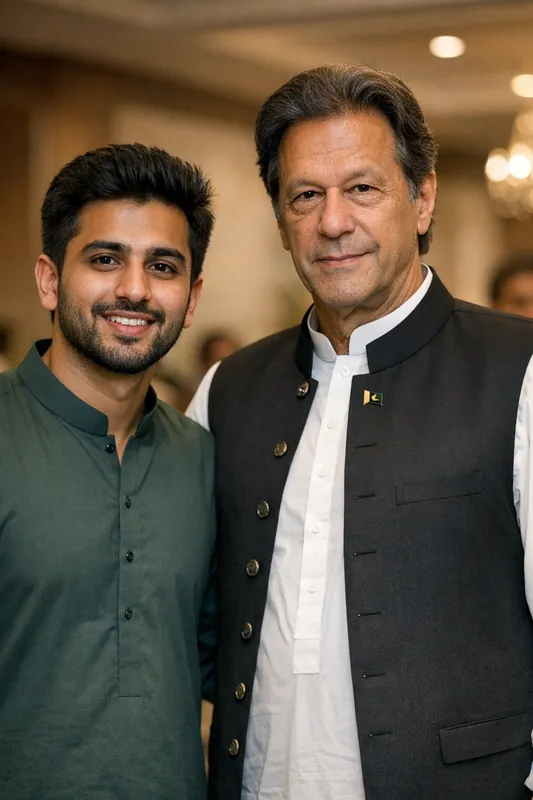 Photo with Imran Khan (Pakistan PM) - Political Leader Gemini AI Prompt