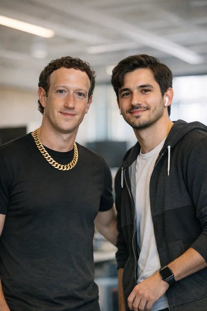 Photo with Mark Zuckerberg - Meta CEO Gemini AI Prompt