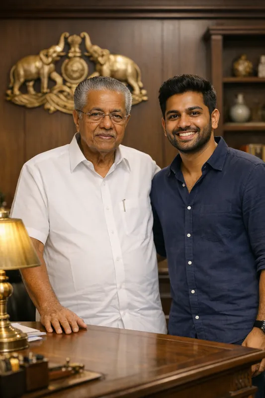 Photo with Pinarayi Vijayan - Kerala CM Gemini AI Prompt
