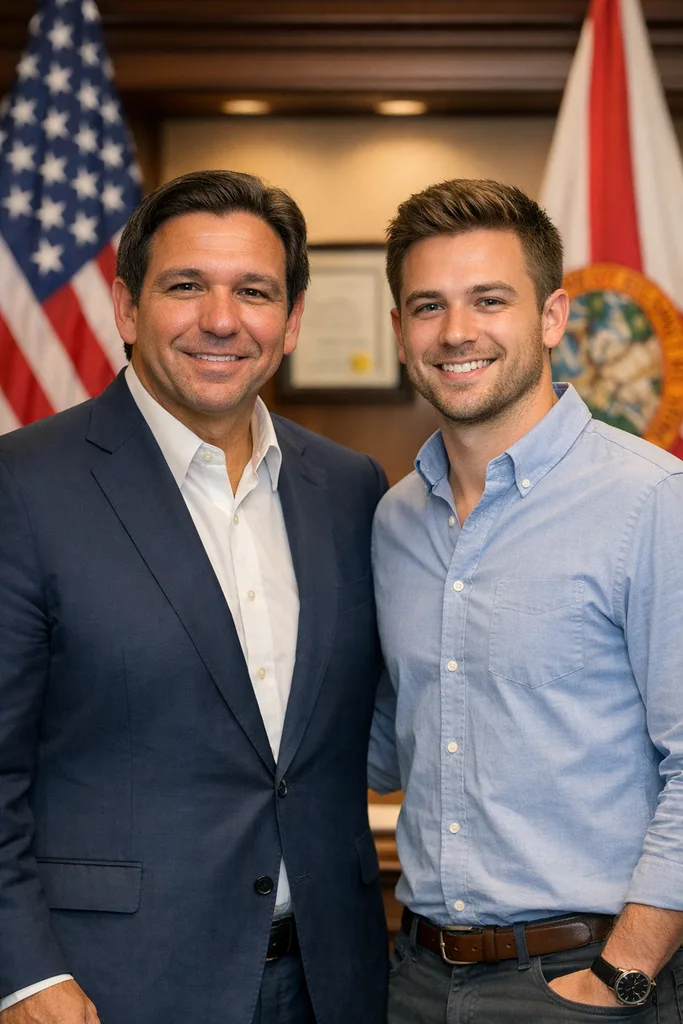 Photo with Ron DeSantis - Florida Governor Gemini AI Prompt