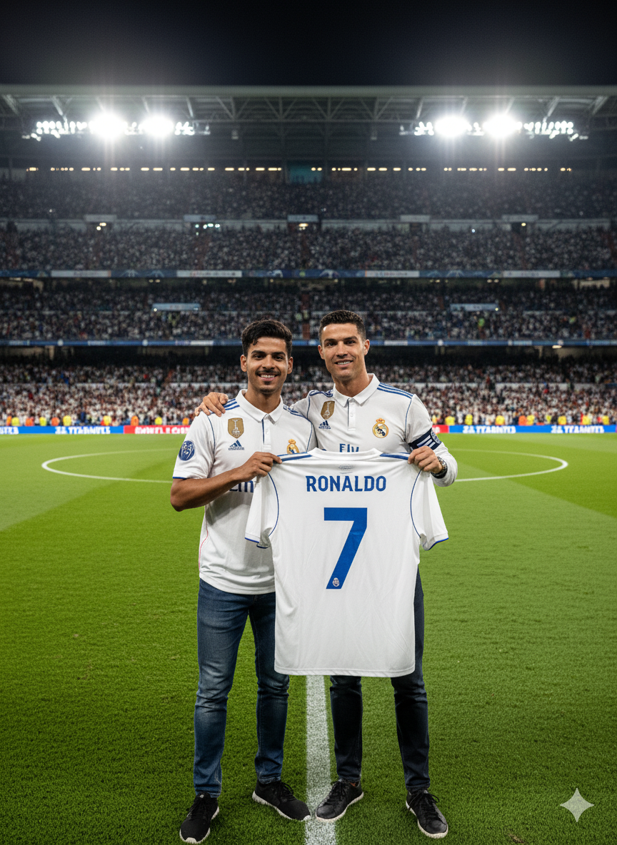 Photo with Cristiano Ronaldo In Ground
