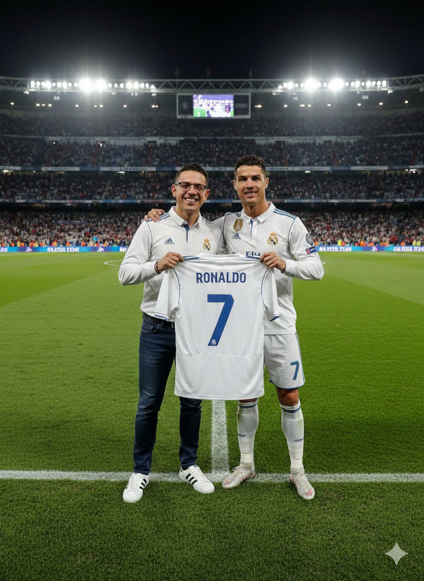 Photo with Cristiano Ronaldo In Ground - Thumbnail 3