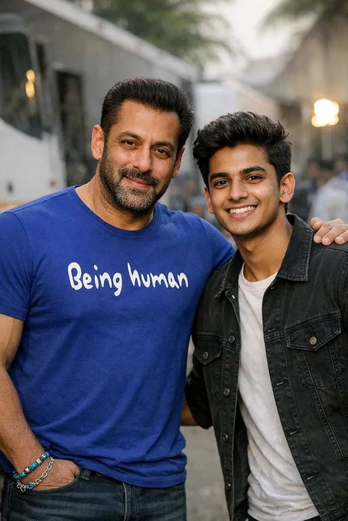 Photo with Salman Khan - Bollywood Gemini AI Prompt