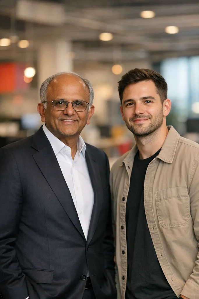 Photo with Shantanu Narayen - Adobe CEO Gemini AI Prompt