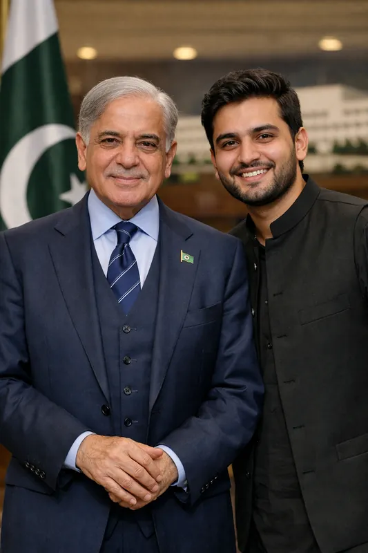 Photo with Shehbaz Sharif - Pakistan PM Gemini AI Prompt