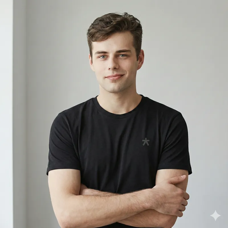 Plain Black T-Shirt Small Logo - Thumbnail 2