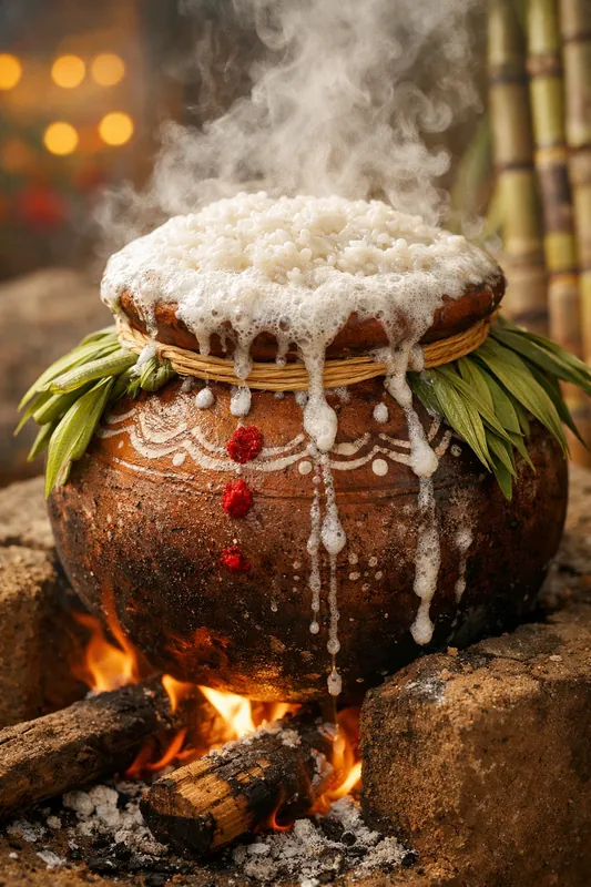 Pongal Pot Overflowing
