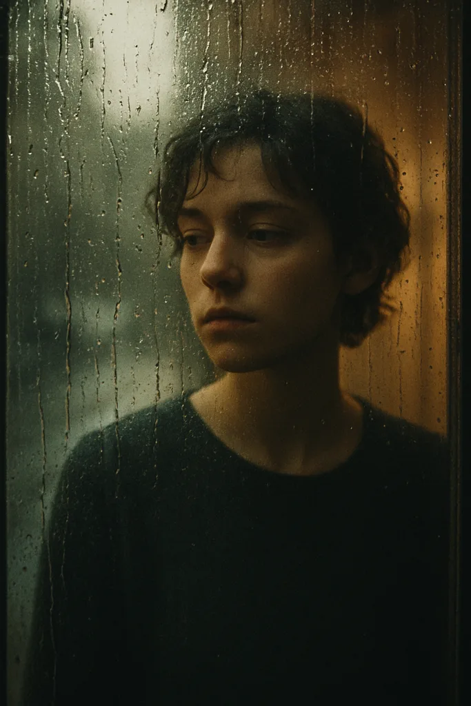 Rain Window Boy AI Photo Editing Prompt