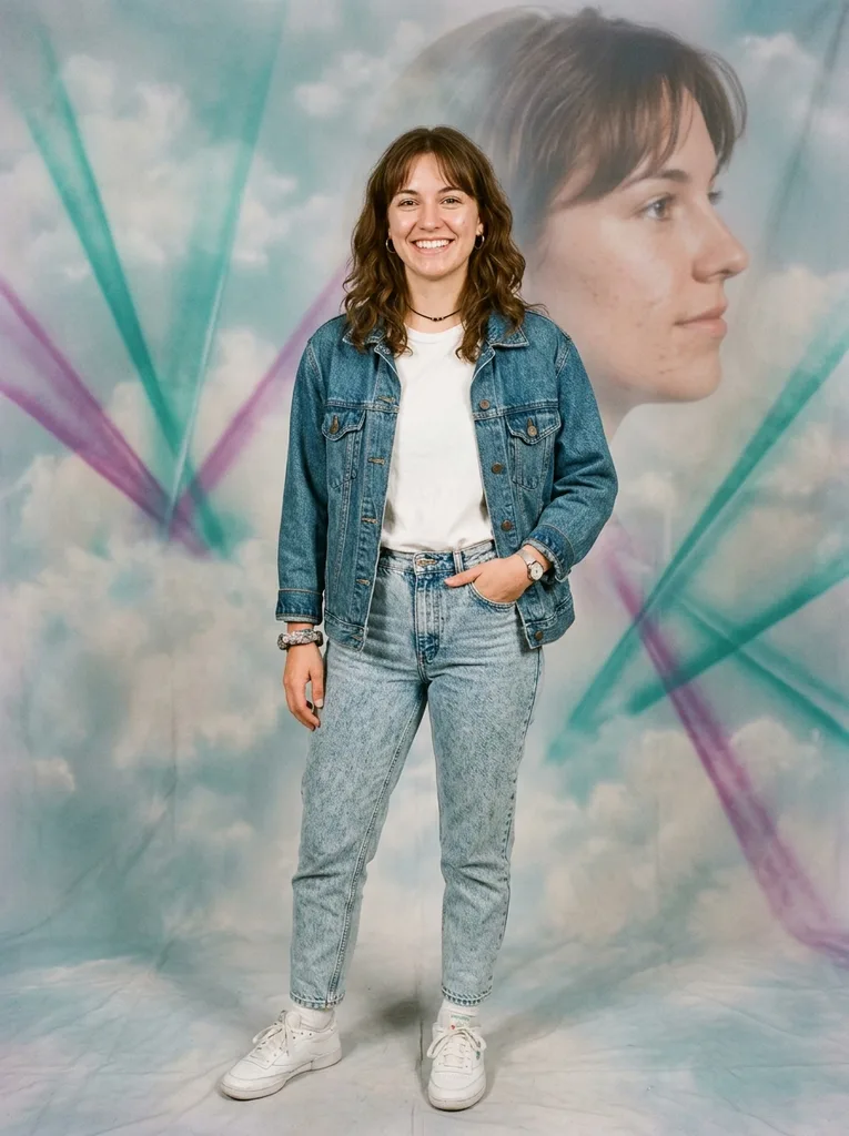 Retro Mall Studio Portrait Gemini Prompt