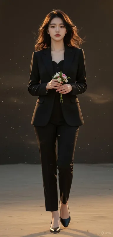 Retro Vintage Grainy - Black Suit 90s Movie - Thumbnail 3