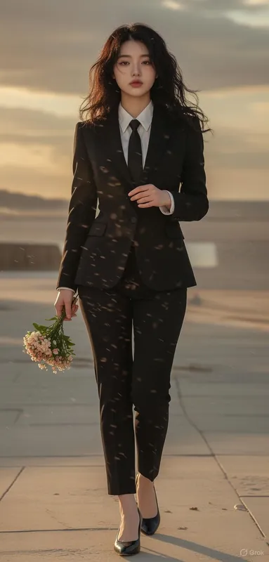 Retro Vintage Grainy - Black Suit 90s Movie - Thumbnail 4