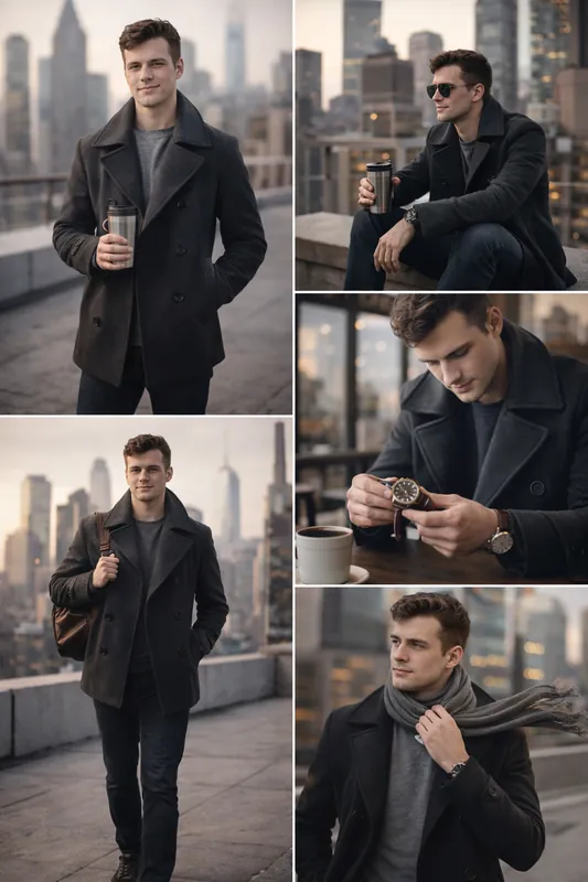 Stylish Photoshoot Collage - Urban Man