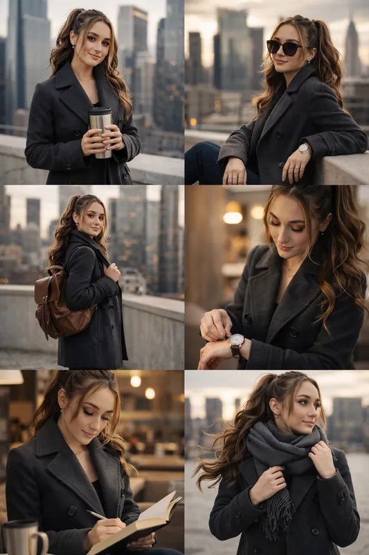 Stylish Photoshoot Collage - Urban Woman