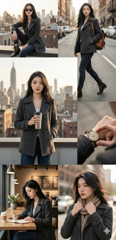 Stylish Photoshoot Collage - Urban Woman - Thumbnail 2