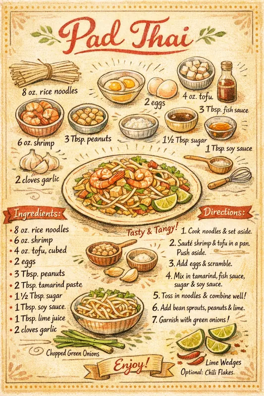 Vintage Cookbook Recipe Page